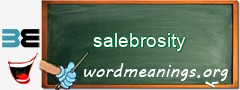 WordMeaning blackboard for salebrosity